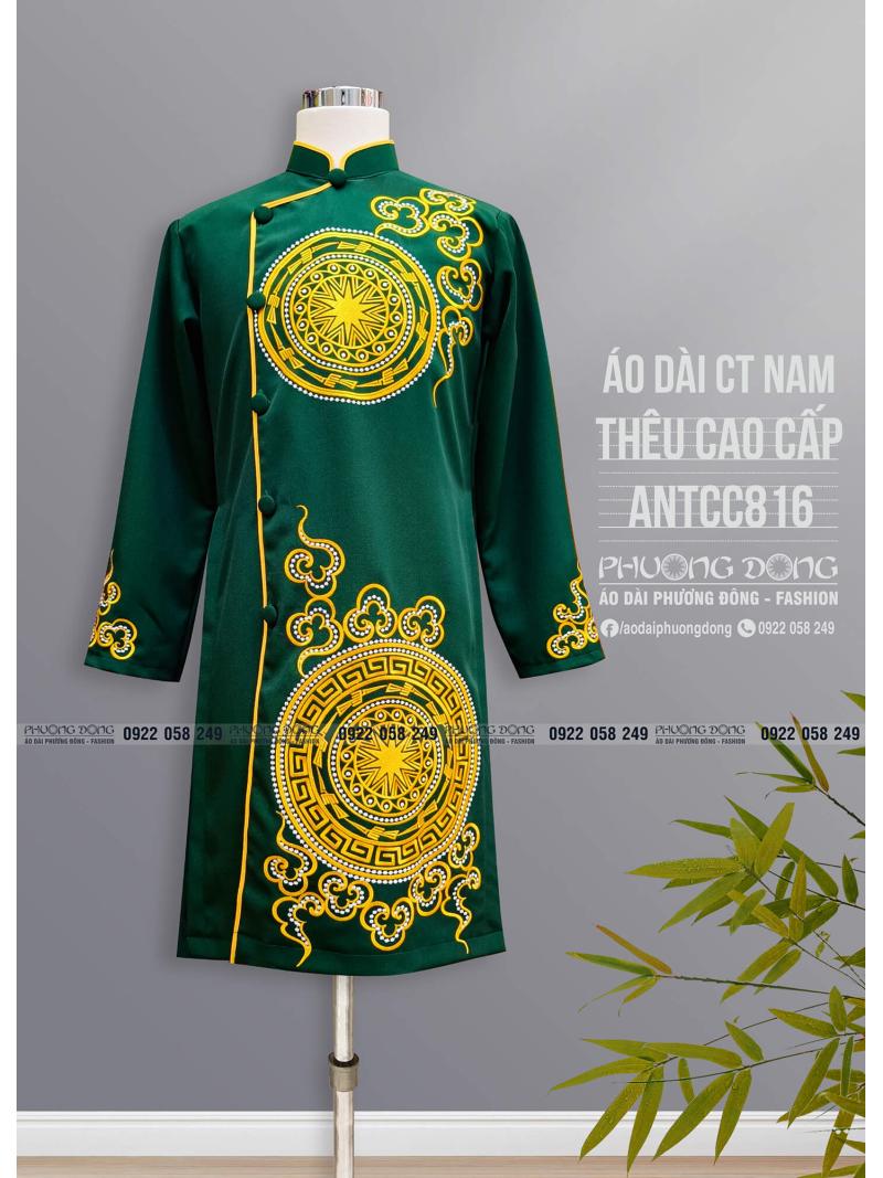 Áo Dài Cách Tân Nam Thêu Cao Cấp ANTCC816